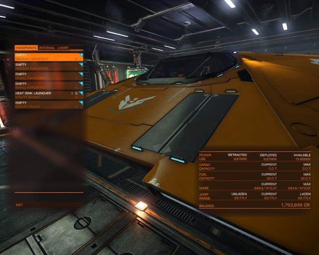 No weapons to save on weight, one heatsink launcher just in case.