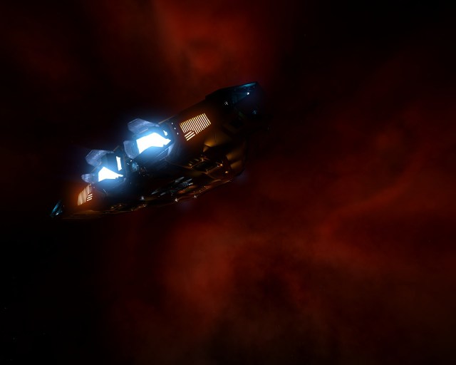 Inside the ominous red clouds.