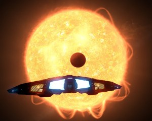 A small planet, rather close to its sun. A close binary companion not visible on the screenshot means that it's even hotter than it looks here.