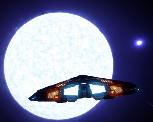 The main star at Pismis 24-1 and its companion in the distance.