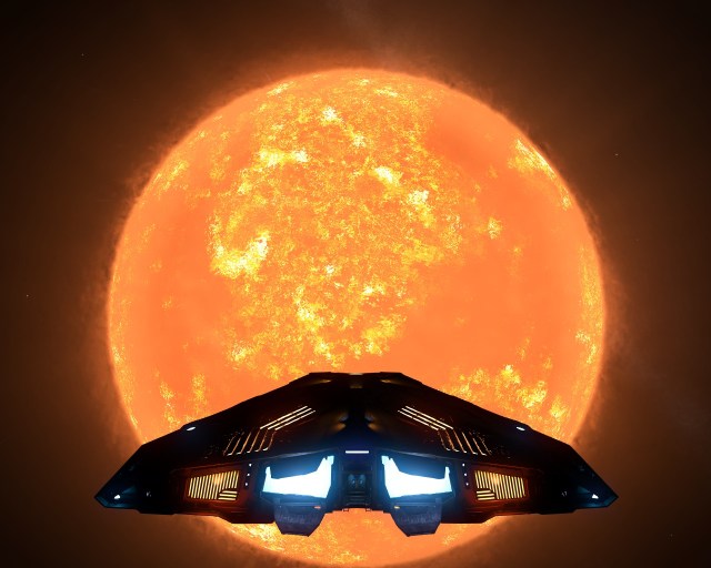 A giant S Type star, from 300 light seconds away.