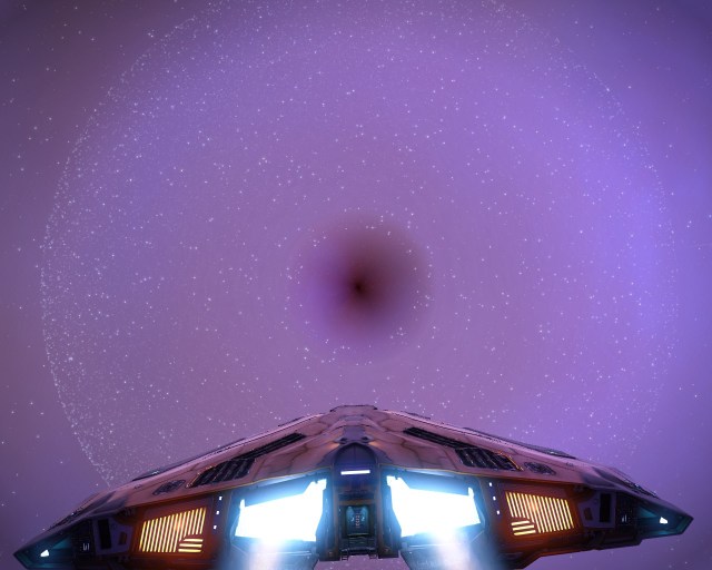 The black hole at the centre of the nebula.