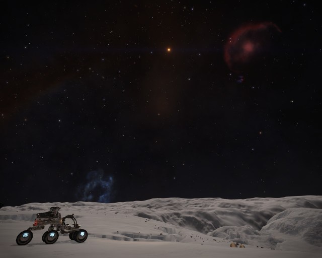 Looking up from the surface.